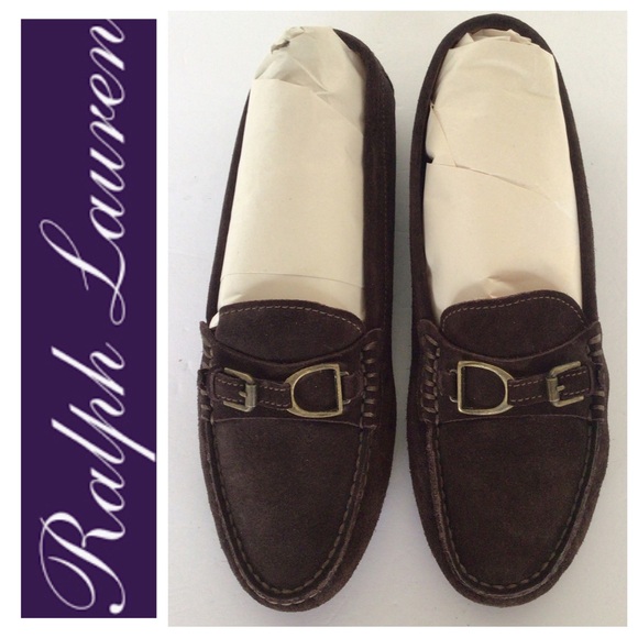 Ralph Lauren Purple Label Shoes - RALPH LAUREN PURPLE LABEL COCOA BROWN SUEDE DRIVING LOAFER MOCCASINS SIZ…